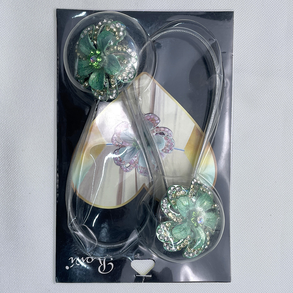 Магніти для штор та гардин "Flowers" набір 2 шт М'ятний (81-238) Київ - фото 8