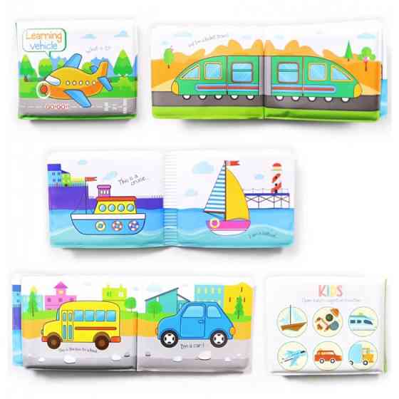Игрушка для купания A531-3 книжка, учим названия животных и транспорта Транспорт Винница