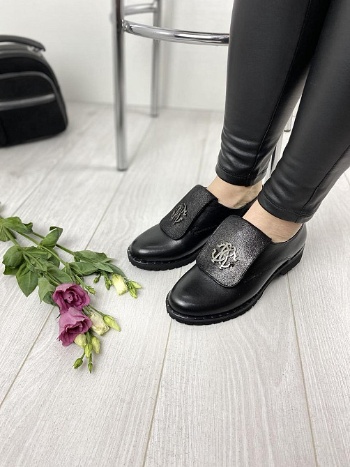 Туфлі жіночі D and V 2031 чорні (весна-осінь, шкіра натуральна) (2244) 37 Коломия - фото 1