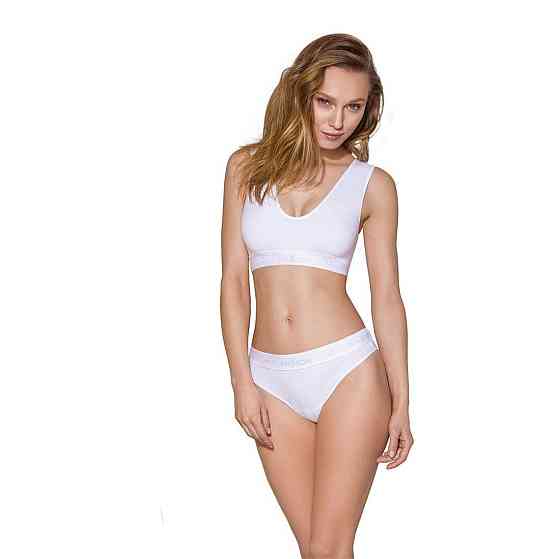 Трусики-бразиліана з бавовни Passion PS005 PANTIES L, white Sex Aura Київ