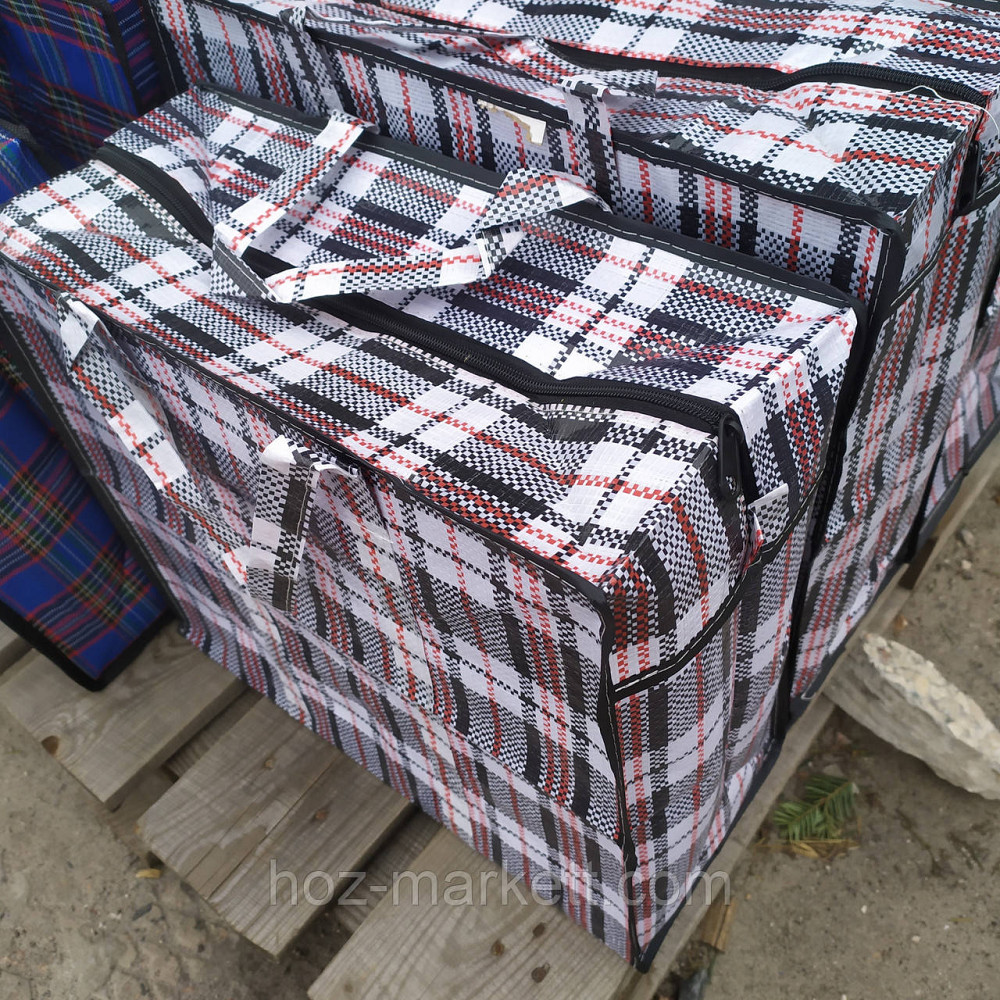 Сумка хозяйственная с молнией 50 х 55 х 25 см 6 шт упаковка К3 Харьков - изображение 2