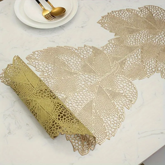 Килимок сервірувальний під гаряче, 91×35см, сервірувальна серветка скатертина золотиста Кам'янець-Подільський
