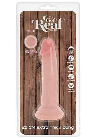 Фалоімітатор реалістичний на присосці TOY JOY Deluxe Dual Density, 20 × 5 см Sex Aura Київ