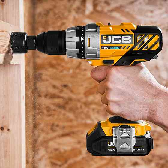 Дриль-шуруповерт акумуляторний (JCB-18DD-BE) 18V, max 45Nm в комплекті із зарядним пристроєм (JCB-18VFC-E) 2.4A та батареєю Одеса