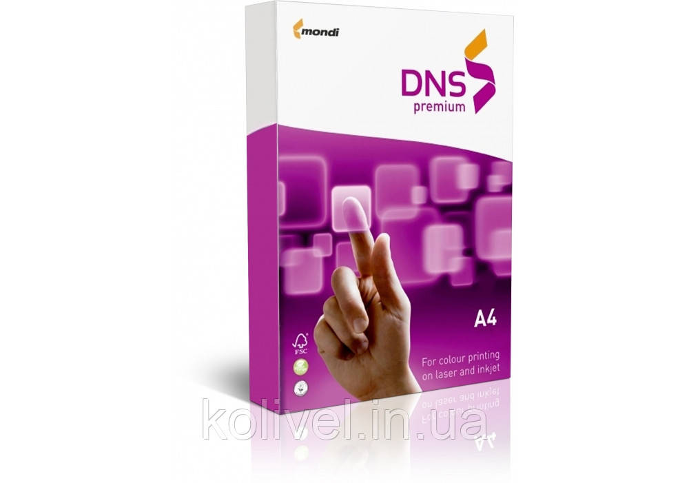 Бумага для цифровой печати DNS Premium формат А4  плотность 70 г/м2 Киев - изображение 1