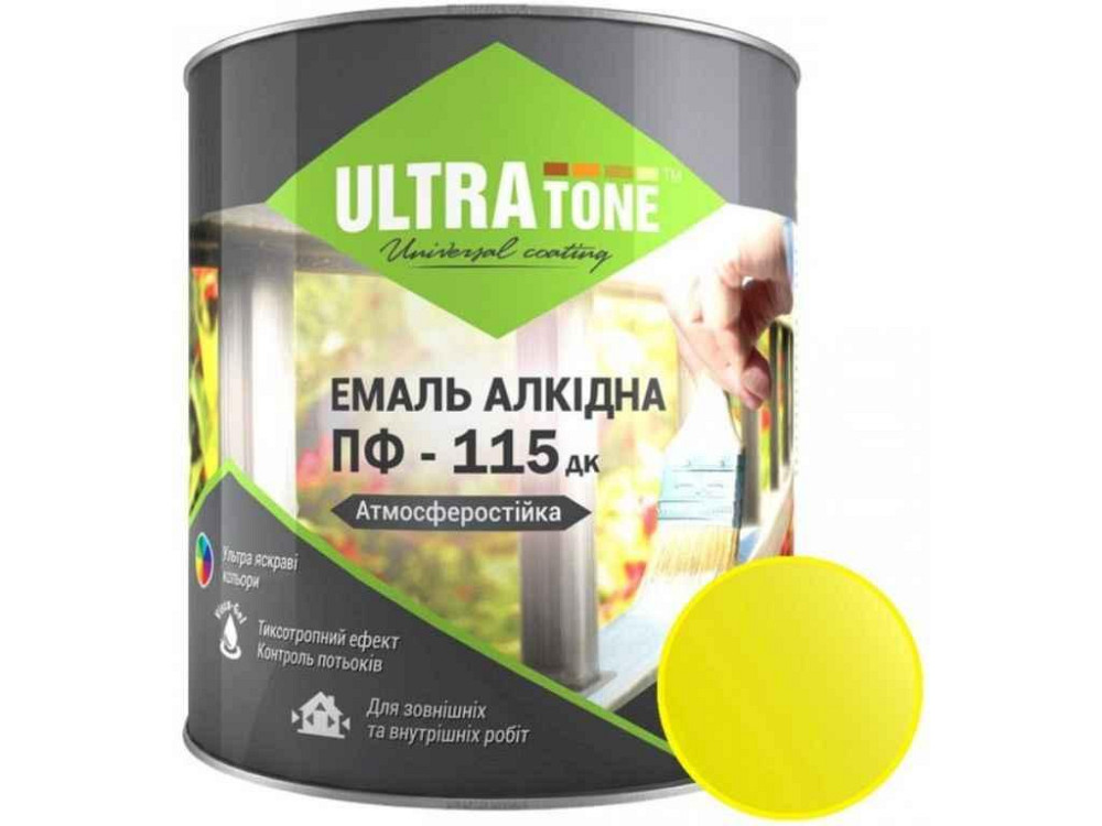 Емаль алкідна ПФ-115 жовтий 2,8кг ТМ ULTRA TONE Київ - фото 1