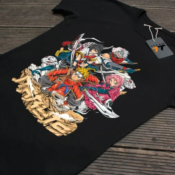 Футболка чоловіча з  принтом Наруто Команда 7 Розмір 48 Anime0054 Дніпро