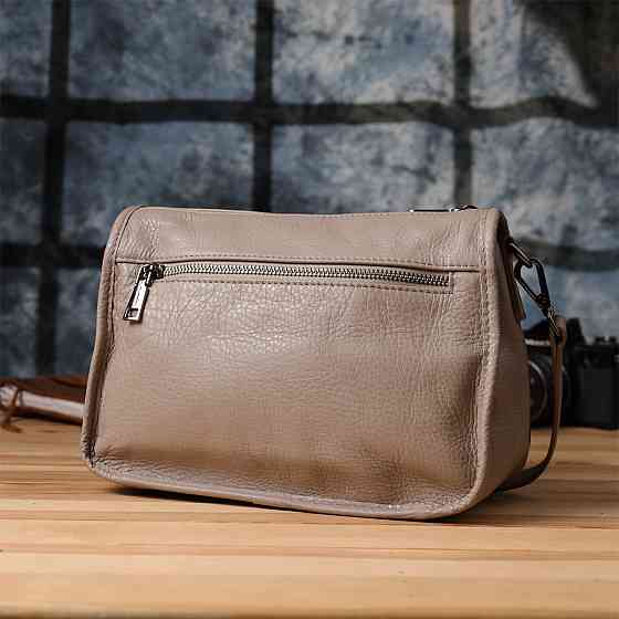 Стильная сумка на плечо из натуральной кожи Vintage 23002 Темно-серый Киев