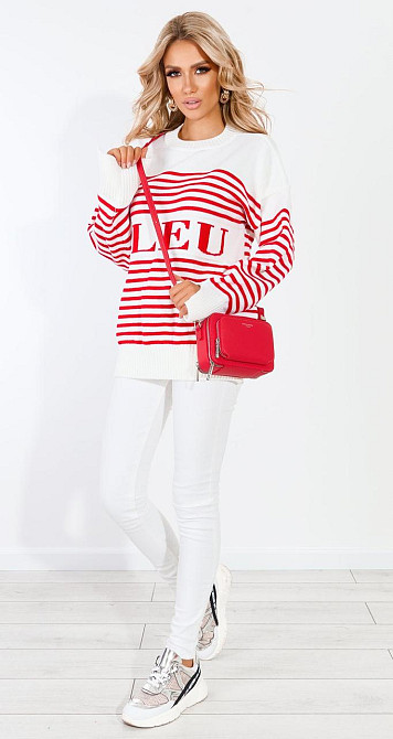 Модный свитер в полоску (48-52) Киев - изображение 2