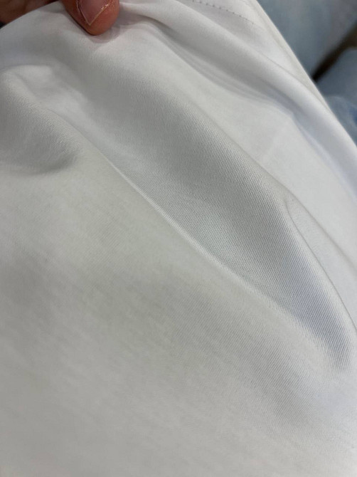 Футболка женская A-N 26048 базовая средняя длина классическая вышивка омега, белый, one size Киев - изображение 5