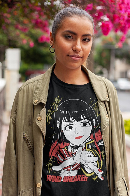 Футболка для хлопчика з аніме принтом Вінд Бреакер Гіфтс Теен оверсайз (зріст від 165 до 180) Чорний AnimeJ0553m Дніпро - фото 3