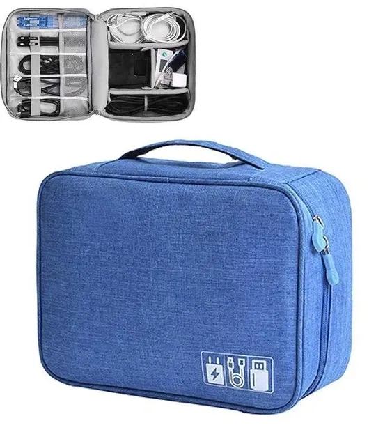 Сумка-органайзер для аксессуаров, кабелей, флешек, зарядных устройств и переходников, полиэстер Одесса - изображение 3