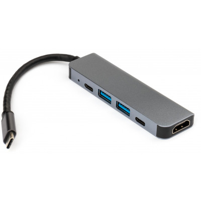 Концентратор Vinga Type-C to 4K HDMI+2*USB3.0+PD+USB-C 3.1 Gen1 aluminum (VCPHTC5AL) Вінниця - фото 2