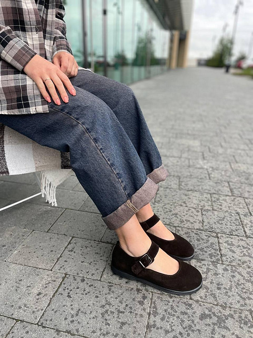 Соната Лофери жіночі Соната Ліліт шоколадні (весна-осінь, замша натуральна) (5851) Коломия - фото 1