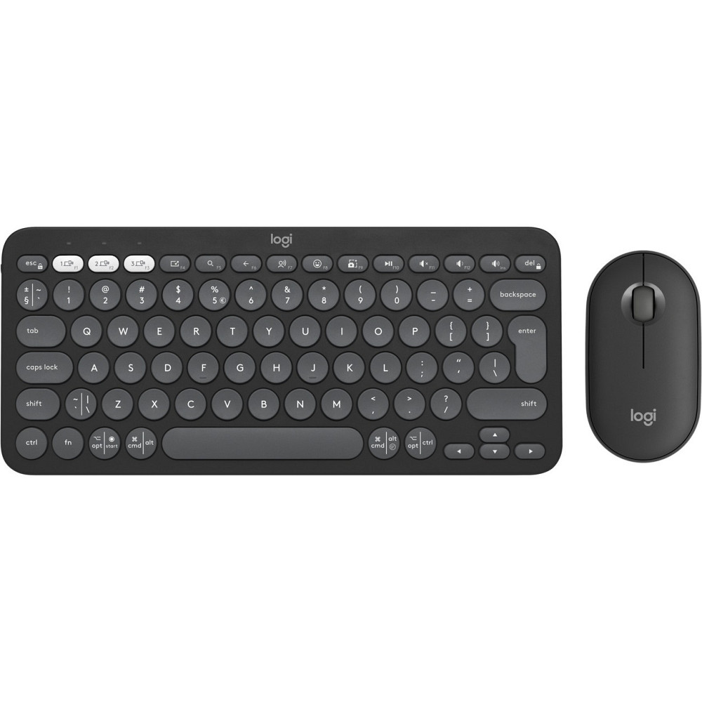 Комплект бездротовий (клавіатура, миша) Logitech Pebble 2 Combo Graphite (920-012239) Чорний Харків - фото 1