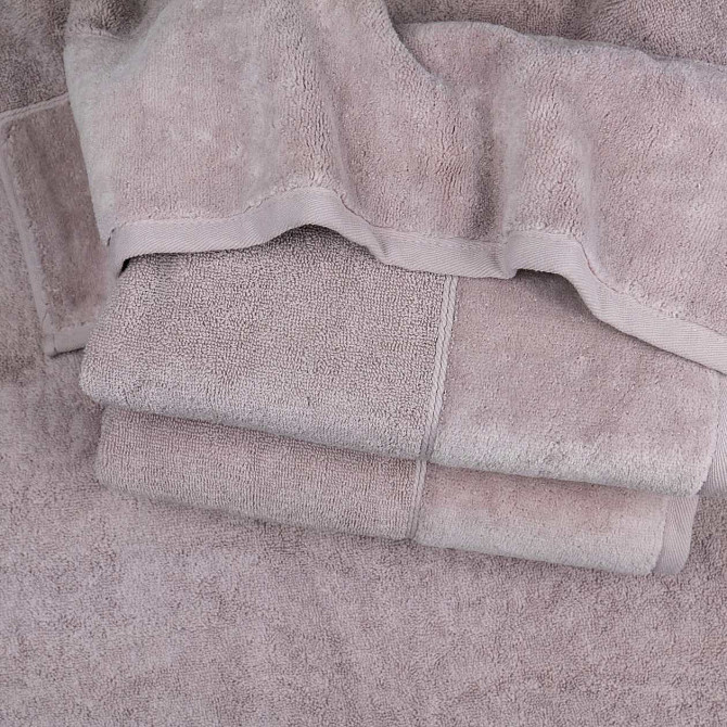 Банное полотенце махра/велюр GM Textile 70x140см Премиум качества Milado 550г/м2 (Кремовый) Сумы - изображение 2