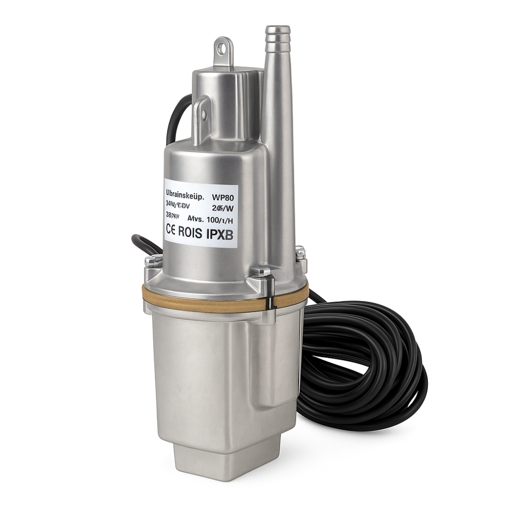 Насос вібраційний 0.25кВт, H 75м, Q 18л/хв, 100мм, 10м кабелю, верхній забір DK-84 Львів - фото 19