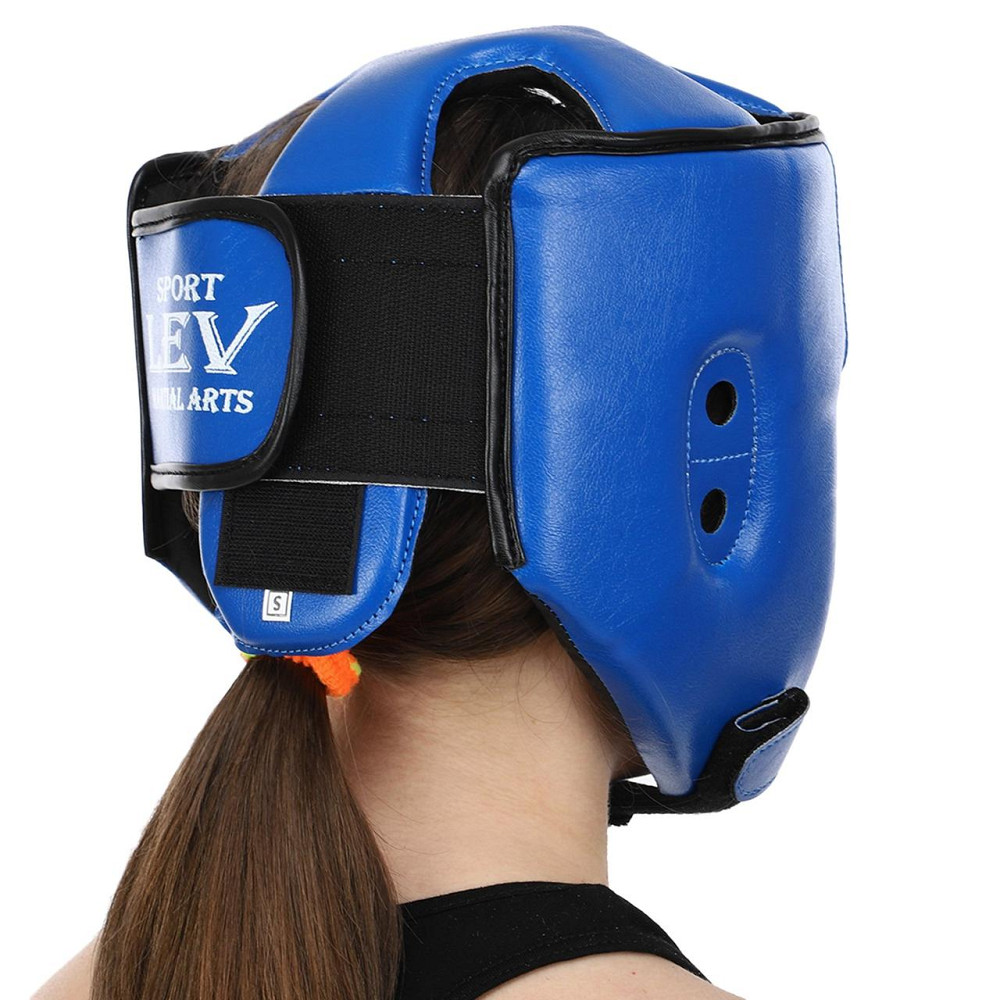 Шолом боксерський відкритий LEV шкірзам, р. XL Вишневе - фото 6