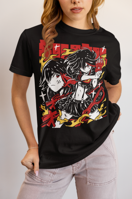 Футболка з аніме принтом Кілл Ла Кілл Рйуко оверсайз (S/M/L) Чорний AnimeJ0610 Дніпро - фото 3