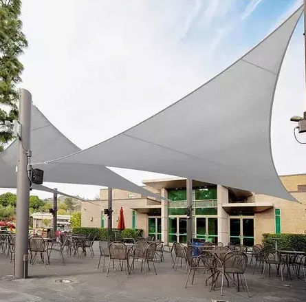 Тент навес затеняющий треугольный 4х4х4м Оксфорд (Серый) Киев - изображение 2