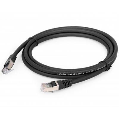 Патч-корд 0.5м S/FTP Cat 6A CU LSZH black Cablexpert (PP6A-LSZHCU-BK-0.5M) Винница - изображение 2