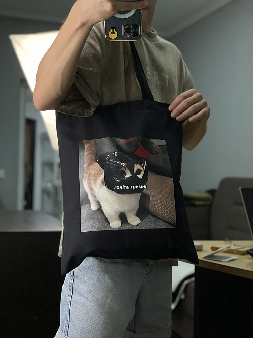 Шопер преміальний з принтом- 