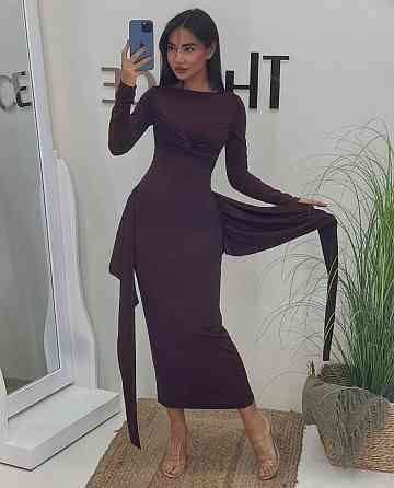 Жіноча стильна романтична сукня крепдайвінг Шоколад, 46/48 Одеса