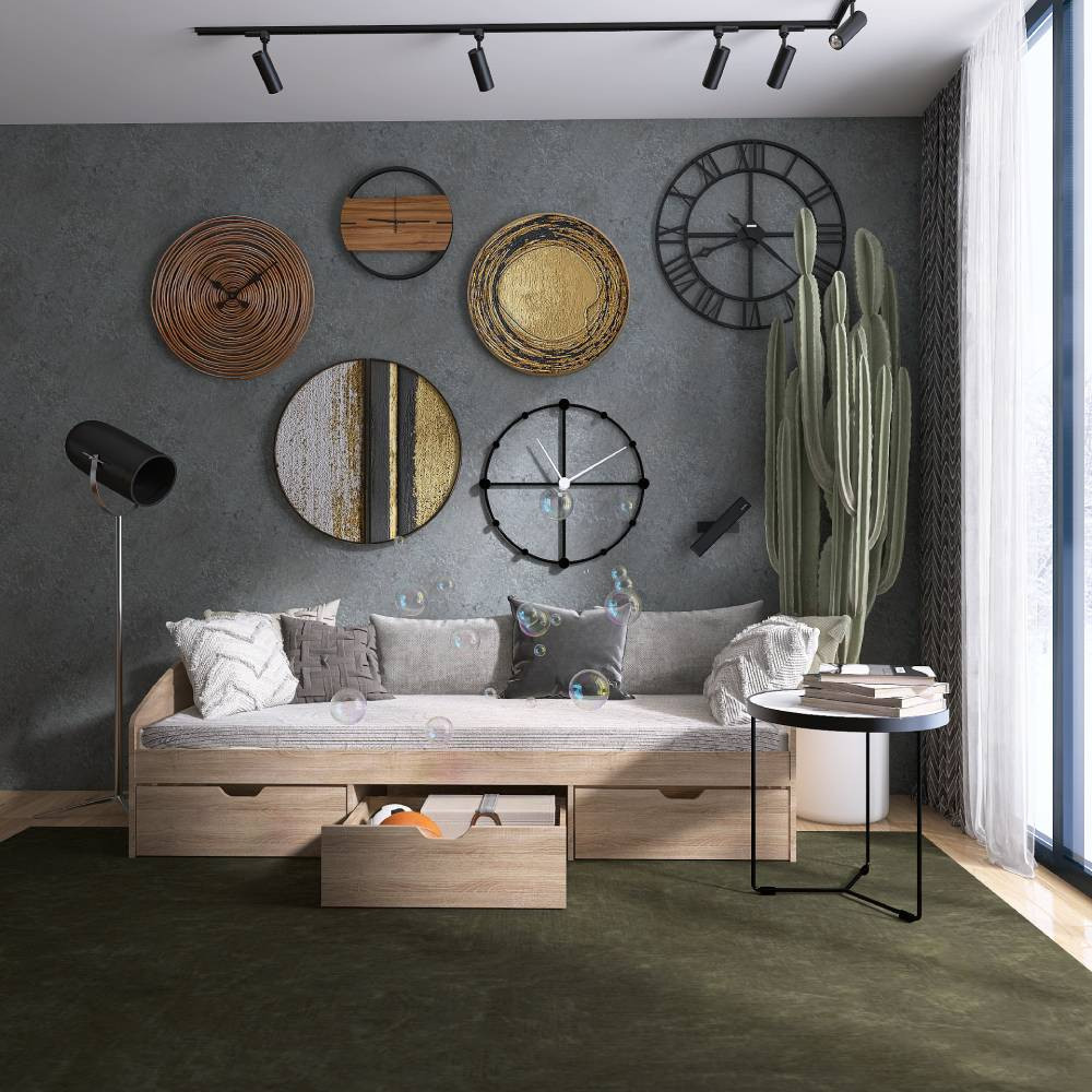 Кровать односпальная с ящиками Эверест Комфорт 3 193х84х59 см Дуб сонома (DTM-5727) Львов - изображение 2