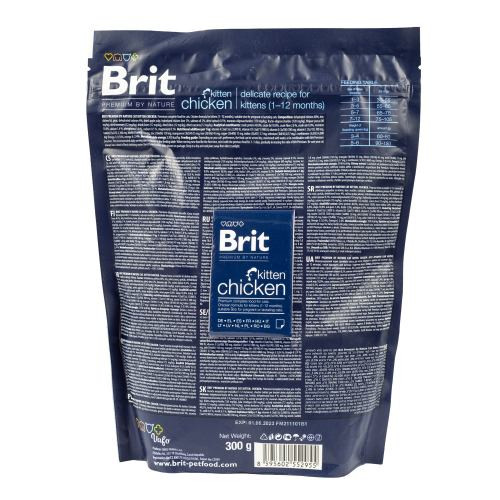 Корм сухий Brit Premium by Nature Cat Kitten для кошенят від 1-12 місяців з куркою 300 г Київ - фото 3