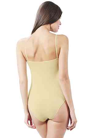 Боді з тонкими бретелями глибокий виріз Ozkan 0603 XL, Чорний, Бежевий, Білий Київ