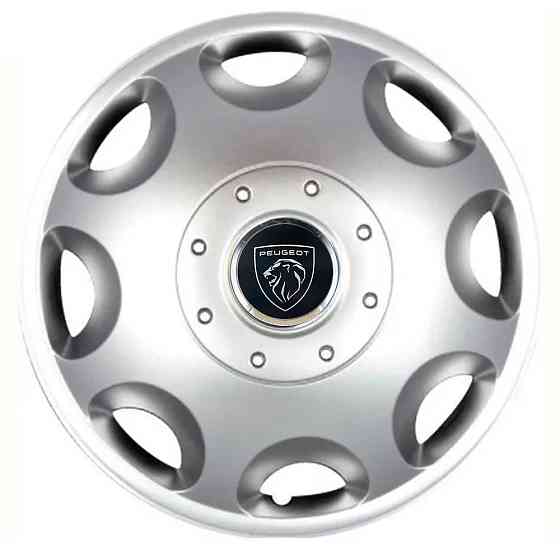 Автомобільні модельні ковпаки R15 Peugeot NEW 300 4шт, SJS, сріблясті Вінниця