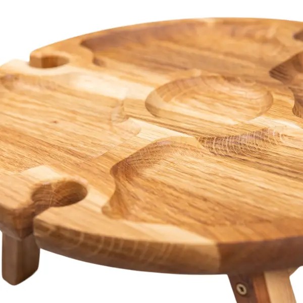 Деревянный круглый винный столик на ножках 35 см Киев - изображение 4
