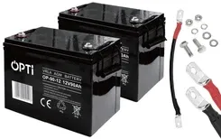 Zestaw: 2x Акумулятор Volt OPTI VRLA AGM 12V 90Ah + przewód do łączenia 3SPZC21726 12V/24V magazyn energii Київ