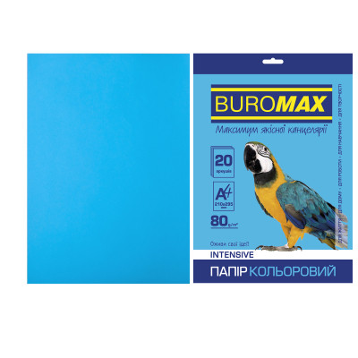 Бумага Buromax А4, 80g, INTENSIVE blue, 20sh (BM.2721320-30) Винница - изображение 1