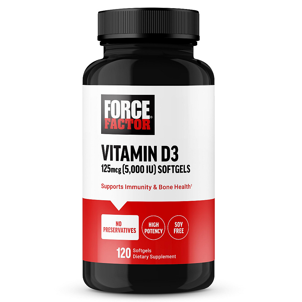 Витамин D3 Force Factor Vitamin D3 125 mcg (5,000 IU) 120 Softgels Луцк - изображение 1