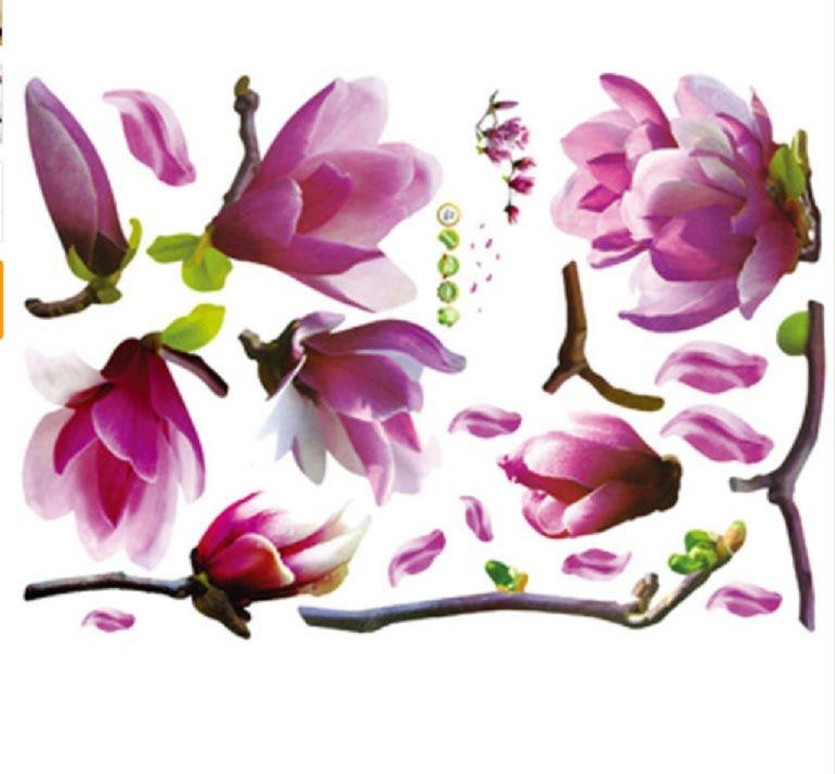 Наклейка виниловая на стену Цветы 50 на 70 см фиолетовый Киев - изображение 4