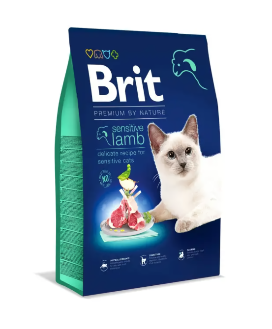 Сухой корм Брит Brit Premium by Nature Cat Sensitive с ягненком для кошек с чувствительным пищеварением 1.5 кг Винница - изображение 1