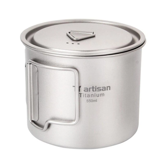 Туристичний титановий кухоль Tiartisan (550 мл) з кришкою Київ