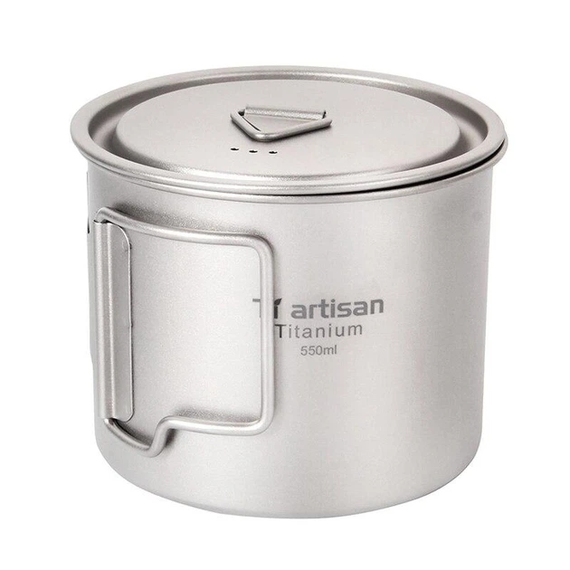 Туристичний титановий кухоль Tiartisan (550 мл) з кришкою Київ - фото 2