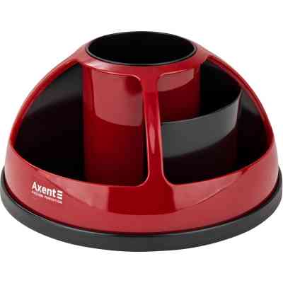 Настільний набір Axent підставка-органайзер Duoton кругла 17х10х17 см Пластикова червона (2204-04-A) Вінниця