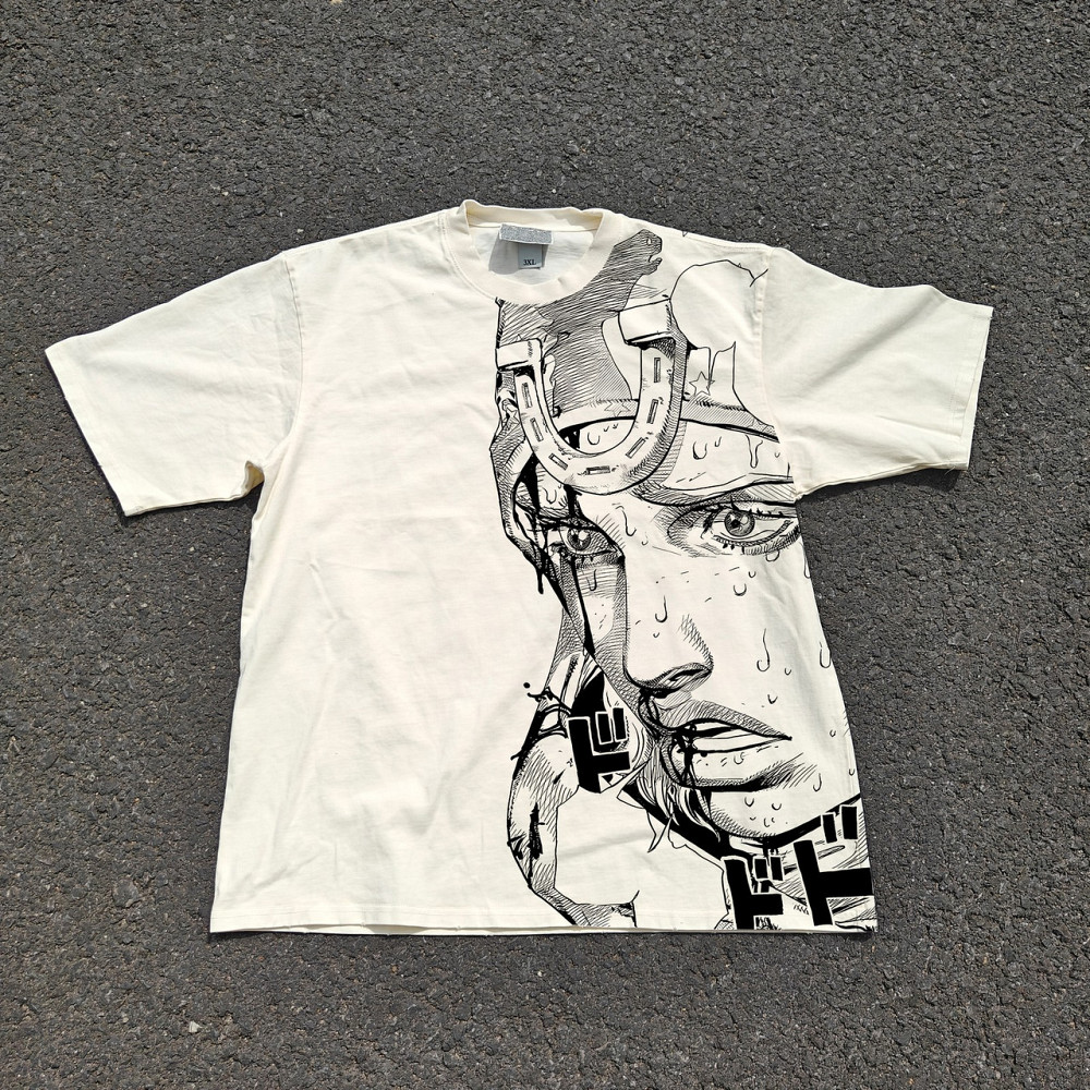 Футболка чоловіча з принтом аніме Аніме Джоджо Стеел Балл манга оверсайз (S/M/L) Черний Дніпро - фото 1