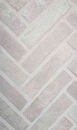 Шпалери вінілові на флізеліні AdaWall Roka 1.06х10 під паркет ялинкою структурні білі молочні 23105-1 Київ
