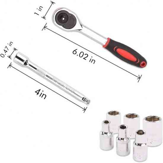 Универсальный торцевой гаечный ключ с трещеткой на 10 насадок Винница