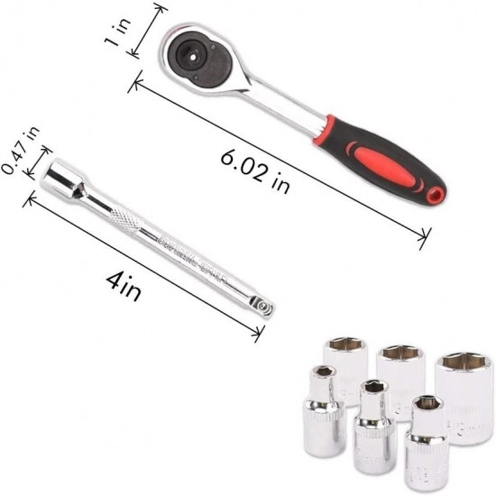 Универсальный торцевой гаечный ключ с трещеткой на 10 насадок Винница - изображение 5