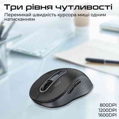 Мишка Promate Ken Wireless/Bluetooth Black (ken.black) Вінниця