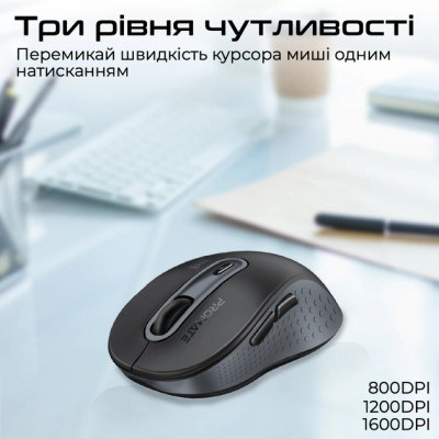 Мышка Promate Ken Wireless/Bluetooth Black (ken.black) Винница - изображение 4