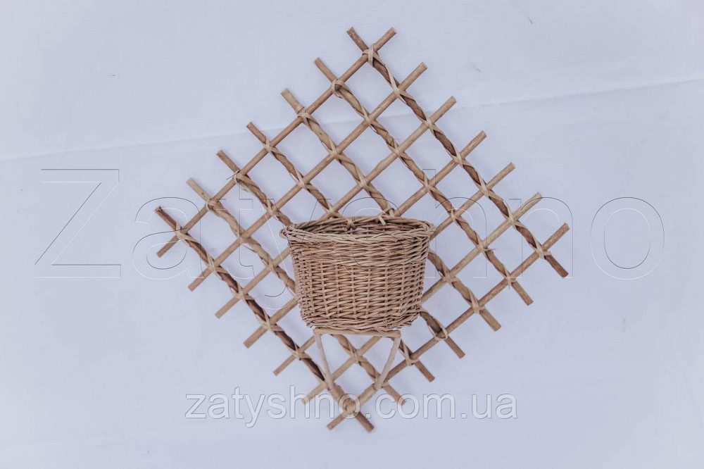 Кошик із лози на стіну | декоративний кошик із лози | кошики з лози Київ - фото 1