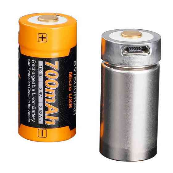 Аккумулятор 16340 Fenix 700 UP mAh Li-ion с micro-USB зарядкой Киев