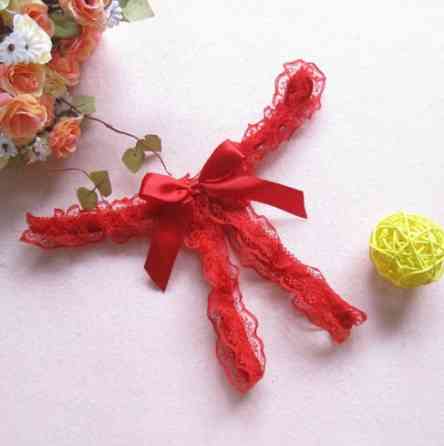 Трусики з розрізом універсальний червоний Київ