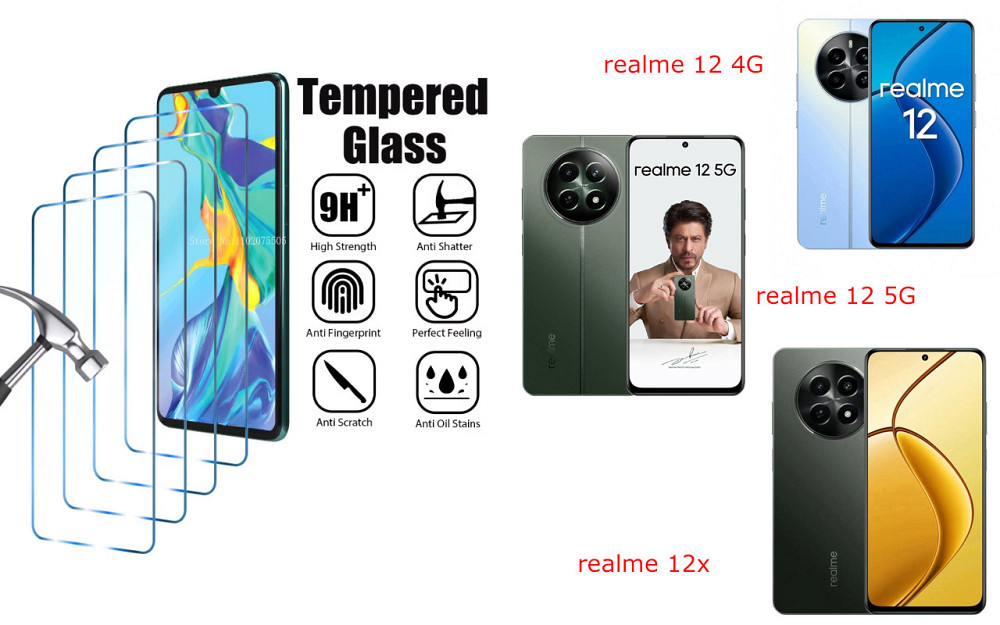 Защитное стекло ArmorGlass для realme 12 4G, realme 12 5G, realme 12x – устойчивое к царапинам и ударам Киев - изображение 1